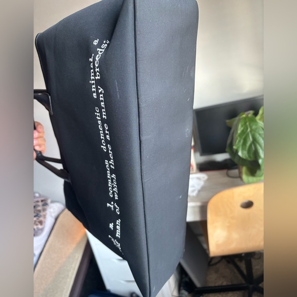 Sydney Love Black Embroidered Dogs Tote Bag - Picture 5 of 8